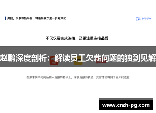 赵鹏深度剖析:解读员工欠薪问题的独到见解 赵鹏深度剖析:解读员工欠薪问题的独到见解